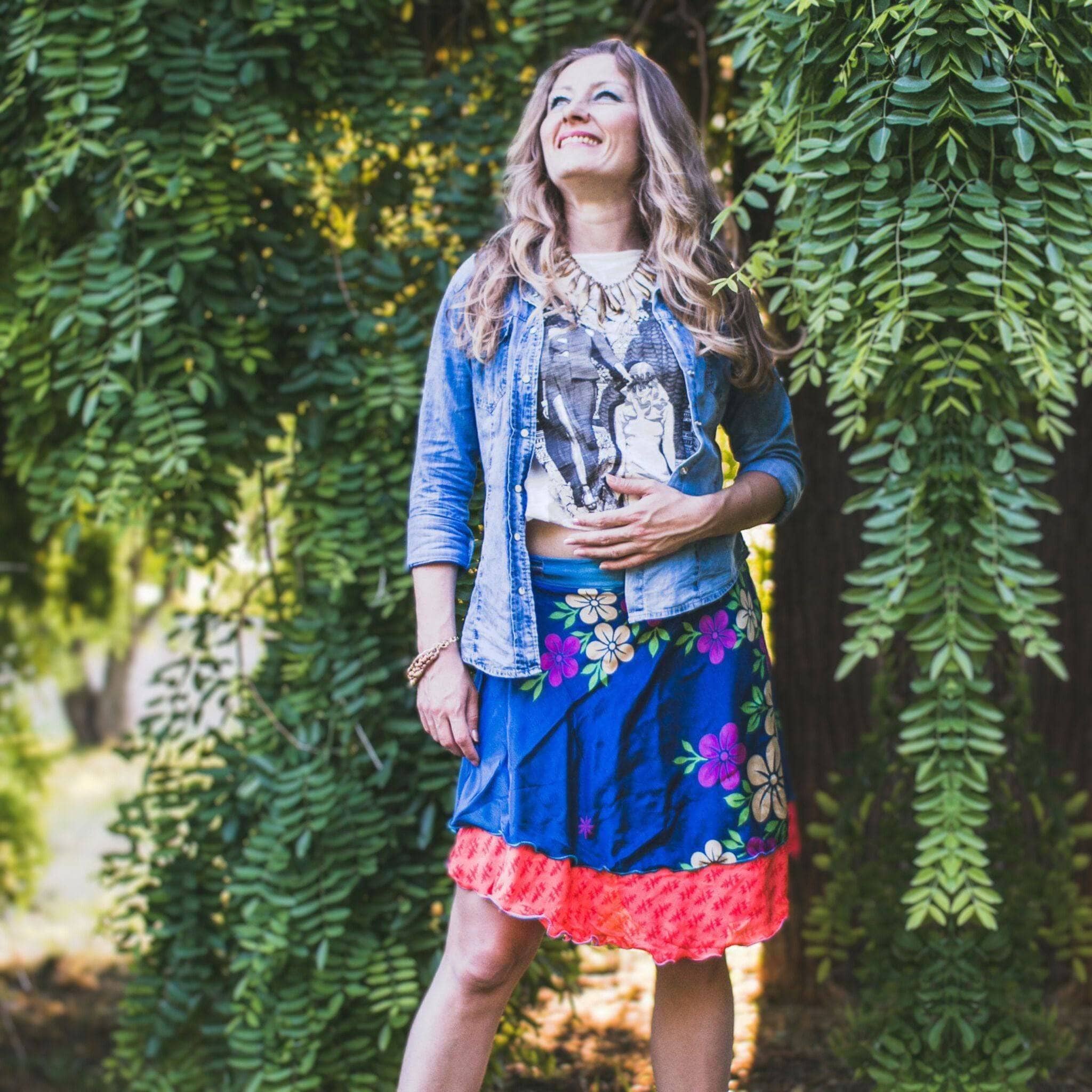 Knee Length Mini Sari Wrap Skirts Lightweight Summer Wardrobe Essential Flirty Beachside Style Darn Good Yarn